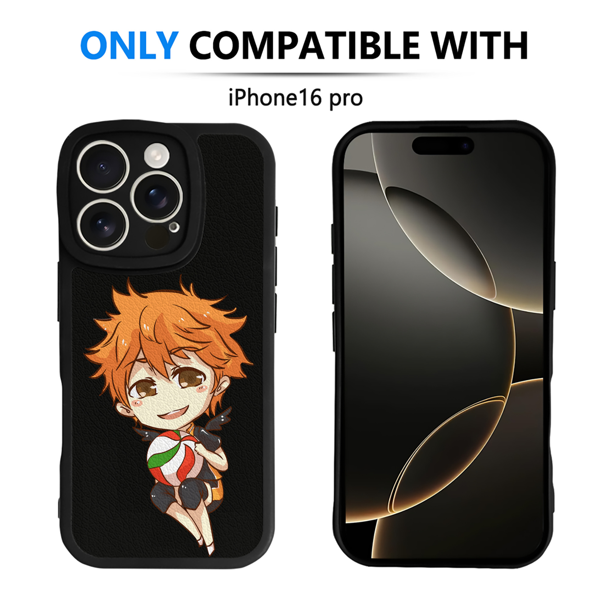 （画像用） ハイキュー!! Haikyu!! 【iPhone 16シリーズ対応】シリコンスマホケース（レザー調） 材質：シリコン